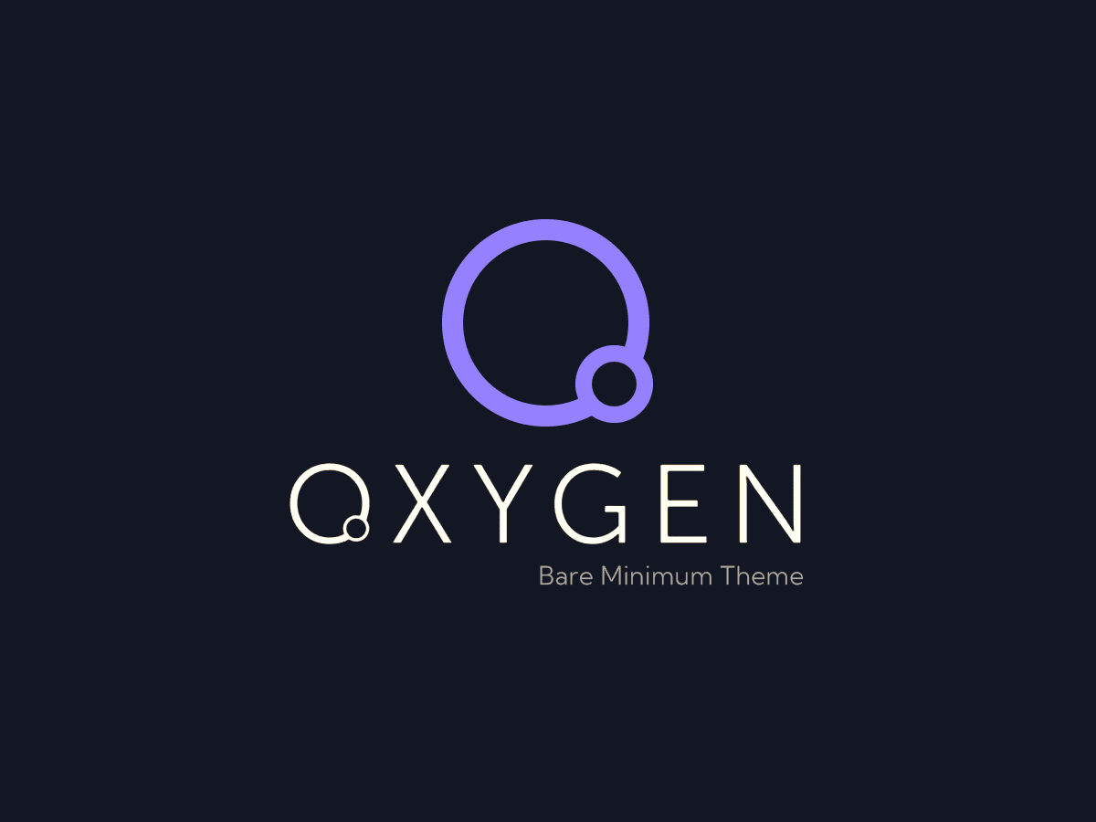 Oxygen Bare Minumum Theme